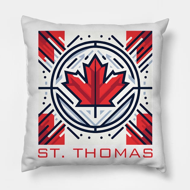 St Thomas Ontario Canada Flag Pillow by Heartsake