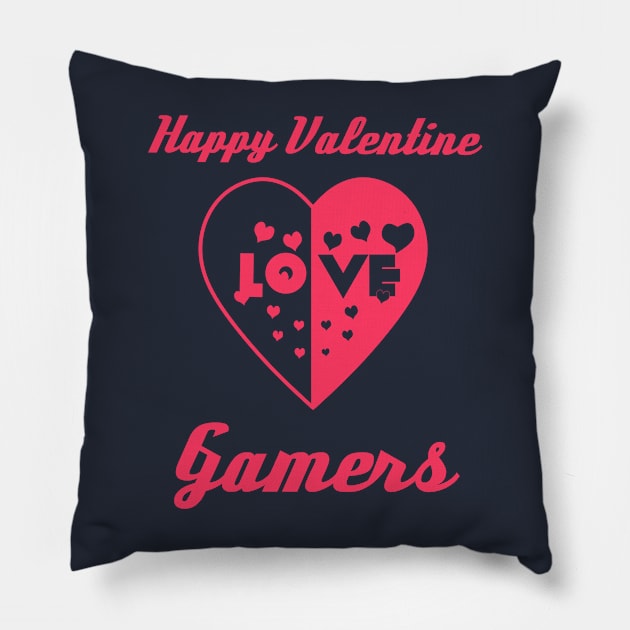 Heart in Love to Valentine Day Gamers Pillow by AchioSHan