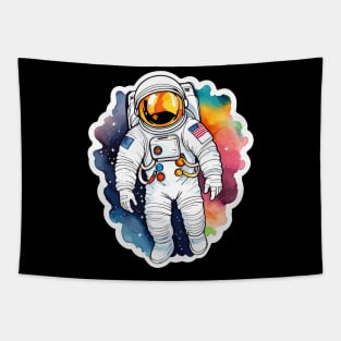 Astronaut Watercolor Tapestry