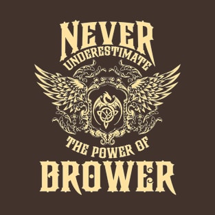 Brower Name Shirt Brower Power Never Underestimate T-Shirt