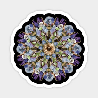 Lavender and crystals mandala Magnet