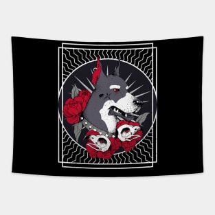 punk goth dog- aesthetic Tapestry