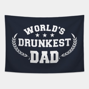 World's Drunkest Dad white Tapestry