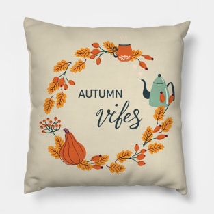 Autumn vibes wreath Pillow