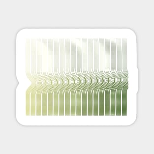 Boho green nature paint stripes pattern Magnet