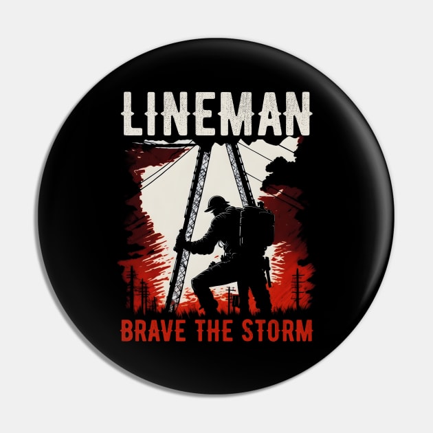 Lineman brave the storm. Pin by T-shirt US