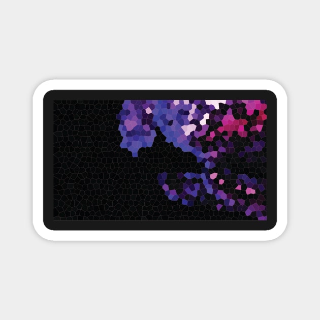 Purple Geometric Landscape Magnet by cletterle