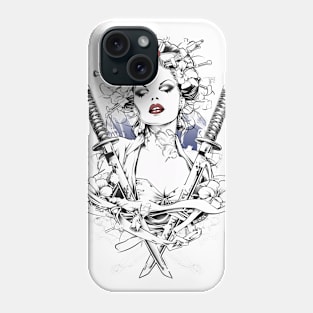 Geishas and Bushido, Eastern Culture Graphic T-shirt 20 Phone Case