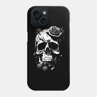 Skull with roses Phone Case