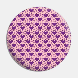 Purple Hearts Repeated Pattern 068#001 Pin
