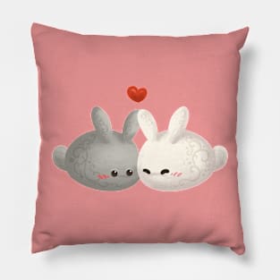 Bunnies Love Story Pillow