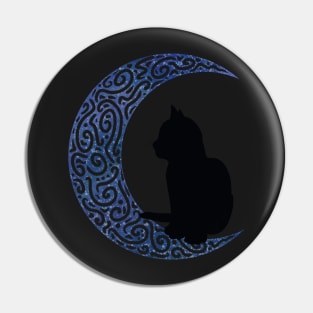 Moon and Cat Pin