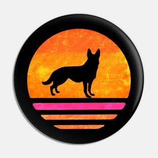 German Shepherd Dog Retro Style Pin