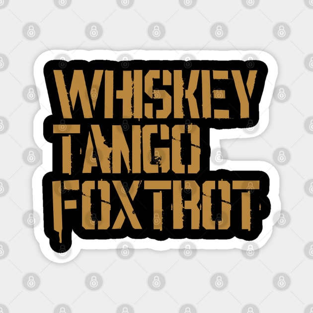 NATO Phonetic Alphabet - Whiskey, Tango, Foxtrot Magnet by Distant War