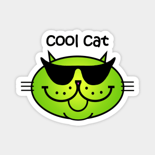 Cool Cat 2 - Limeade Magnet