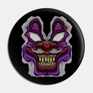 crazy clown face Pin