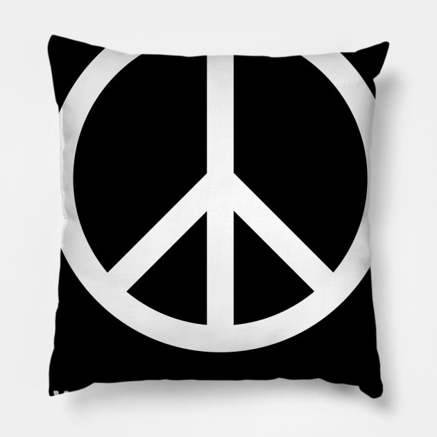 Peace Sign Our World Depends On It Pillow by amalya