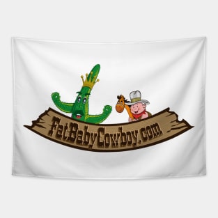 Fat Baby Cowboy Series Characters Tapestry