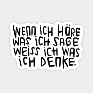 Funny German, Hoere Sage Denke Magnet