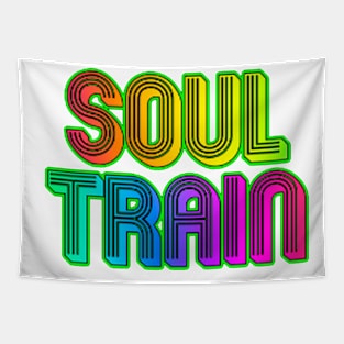 Soul Train Rainbow Neon Tapestry