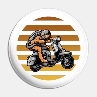 Astronaut Scooter Pin