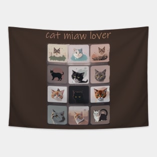 Cat miaw lover Tapestry