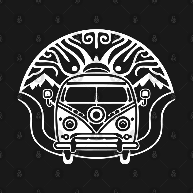 Line Art Van (White) by WildyWear