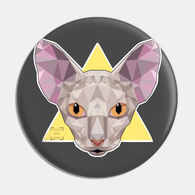 Low Poly Cat Pin by angelicneonanime