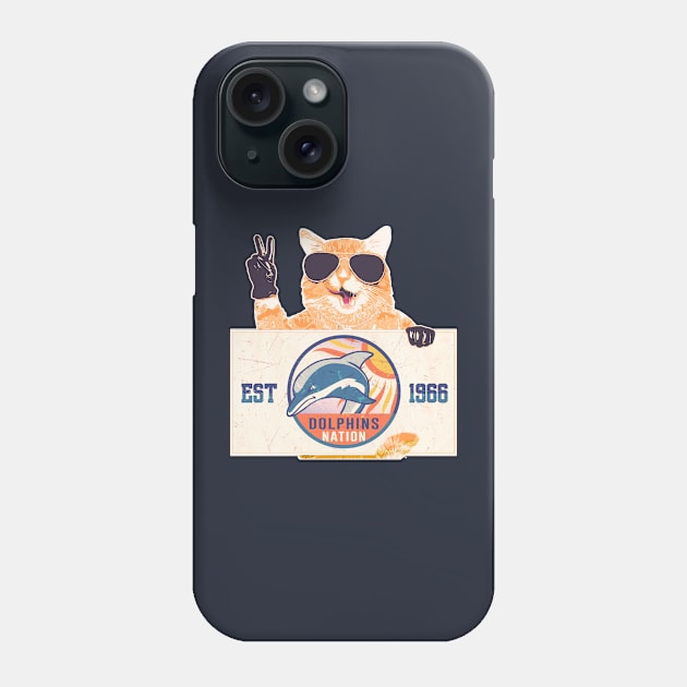 Cat and Dolphins Nation Phone Case by Shelie Senpai