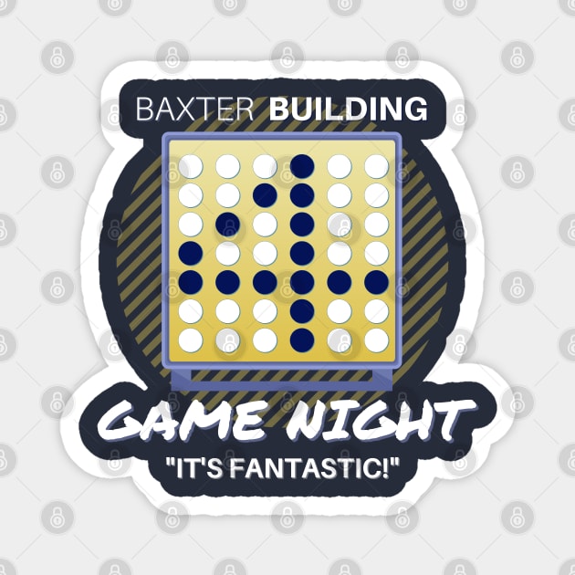 Baxter Building Game Night (light) Magnet by Damn_Nation_Inc