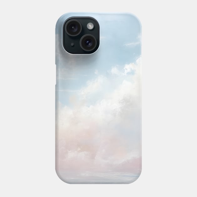 Vintage Clouds in Pink Blue Sky Phone Case by Trippycollage