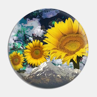 Yellow sunflowers Pin