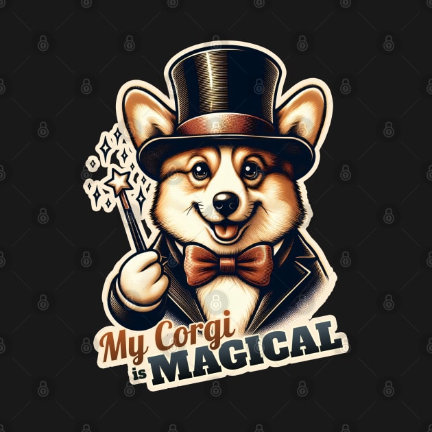 Corgi Magician by k9-tee