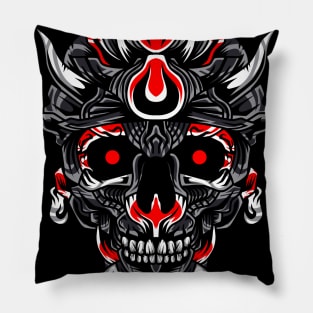 Black knight's skull of darkness Pillow