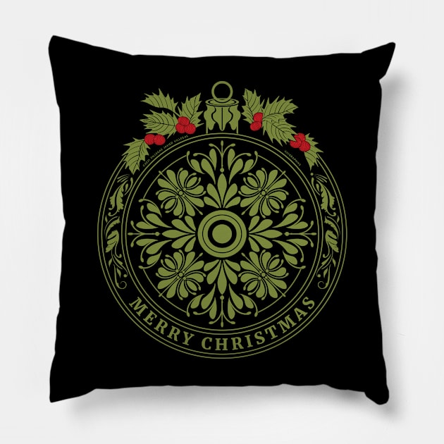 Merry Christmas Ornament Pillow by vjvgraphiks