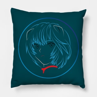 Rei Ayanami's Face - 02A Pillow