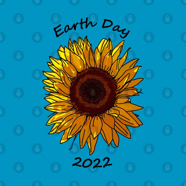 Earth Day 2022 Sunflower by ellenhenryart