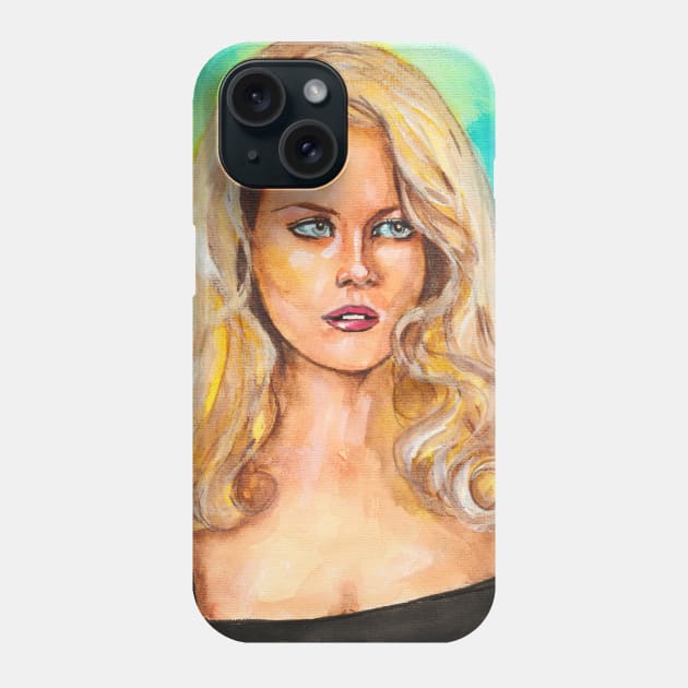Nicole Kidman Phone Case by Svetlana Pelin