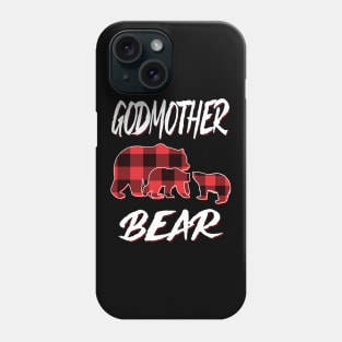 Godmother Bear Red Plaid Christmas Pajama Matching Family Gift Phone Case