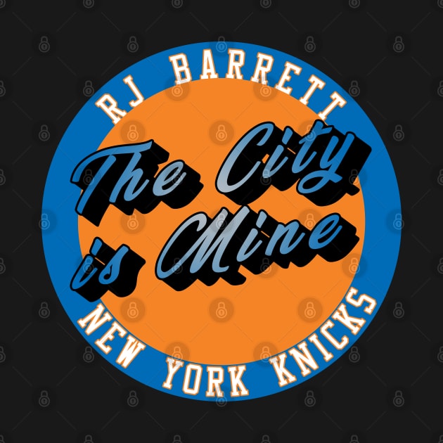 RJ Barrett New York Knicks by IronLung Designs