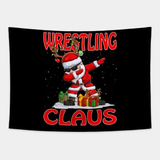 Wrestling Santa Claus Reindeer Christmas Matching Costume Tapestry