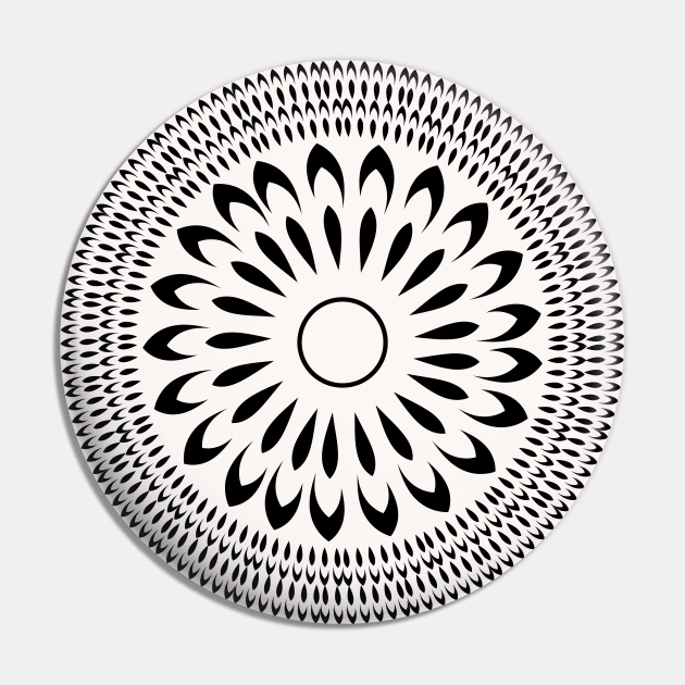 Aztec circle flower pattern black design Pin by PaepaeEthnicDesign
