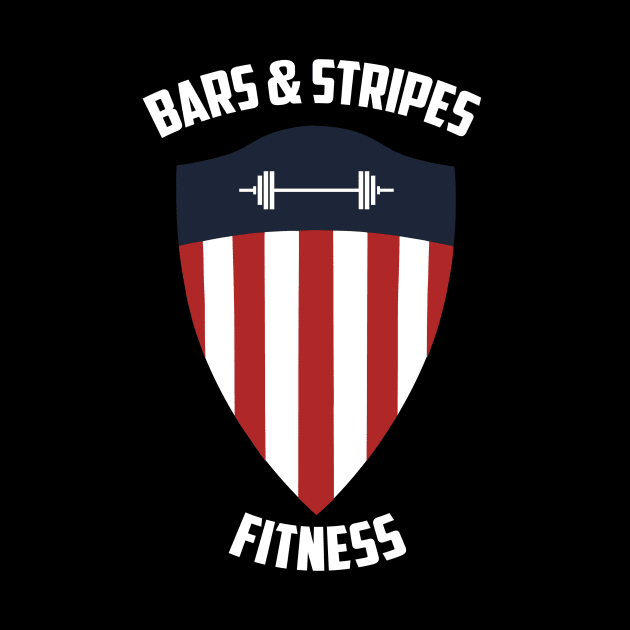 BSF - Bars & Stripes Fitness Logo - Full Color (White Text)! by BarsandStripesFitness