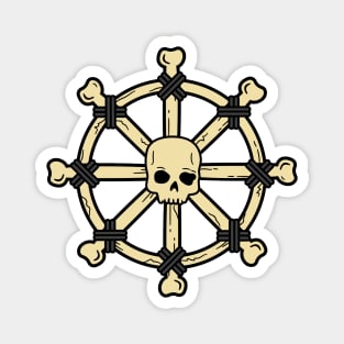 Skull Ship Wheel Magnet