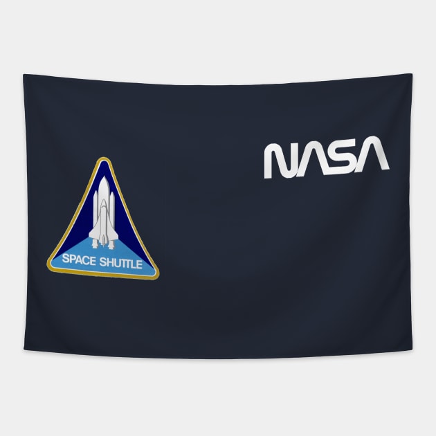 Officially approved merchandise - Vintage NASA logo & space shuttle mission patch Tapestry by Science_is_Fun