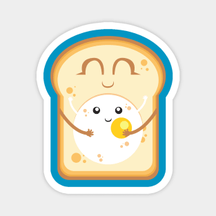 Breakfast egg toast Magnet