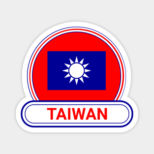 Taiwan Country Badge - Taiwan Flag Magnet