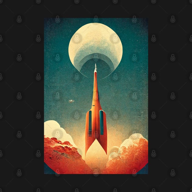 Rocket Launch Retro by Retro Travel Design