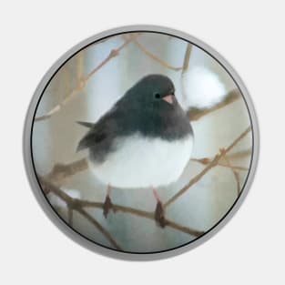 Dark-Eyed Junco Watercolor Pin