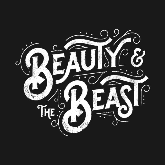 Beauty and the Beast Vintage Typography by ballhard